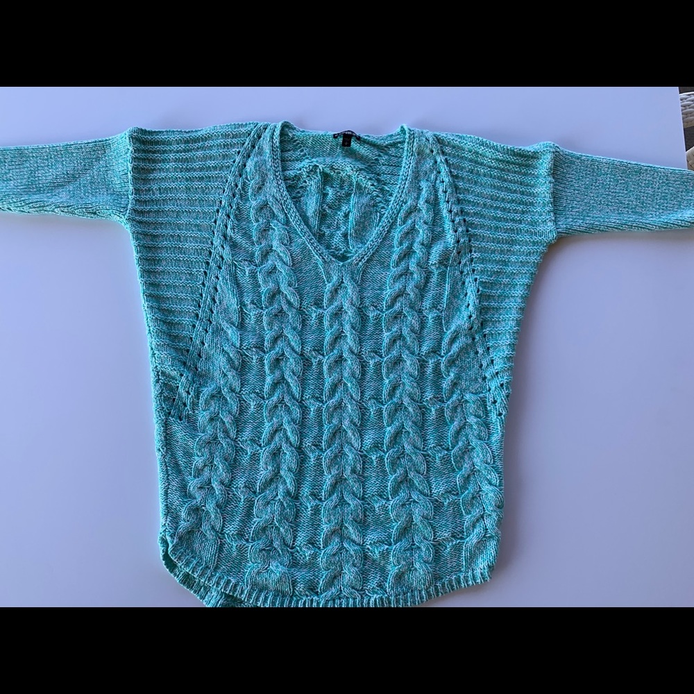New female express open stitch v neck sweater